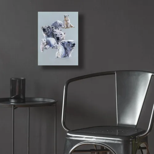 Vista 5 de Epic Art 'Arctic King' de Barbara Keith, arte de pared de vidrio acrílico, 12 x 16 pulgadas