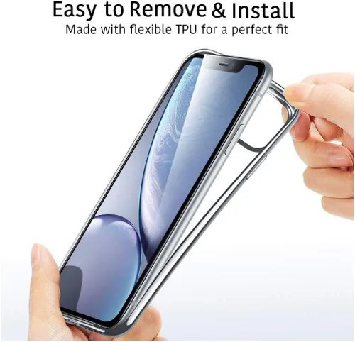Vista 3 de Funda para Huawei Y9S + protector de pantalla de vidrio templado flexible suave transparente TPU mármol Shell silicona gel protector parachoques