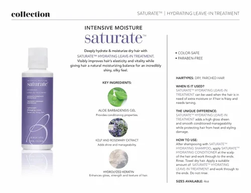 Vista 2 de Brocato Saturate - Tratamiento hidratante sin enjuague, 4 onzas Tratamiento acondicionador profundo sin enjuague para cabello seco, rizado