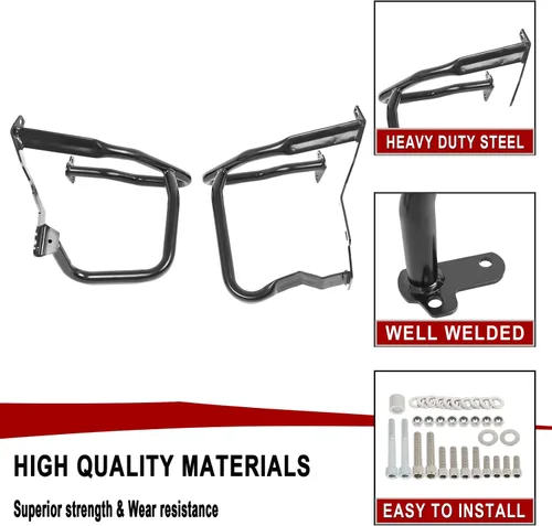 Vista 3 de Worldmotop - Protector de motor de repuesto para BMW R1200RT R1200 RT 2014 2015 2016 2017 2018 (negro, delantero)