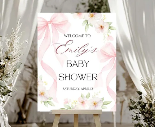 Vista 23 de Letrero personalizado para baby shower, letrero de bienvenida para baby shower, letrero para baby shower, personalizable para niña o niño, letrero
