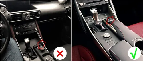Vista 5 de x xotic tech Cubierta del panel de palanca de cambios de la consola central, fibra de carbono suave auténtica, compatible con Lexus IS250 2014 2015