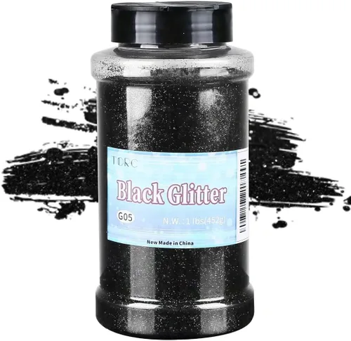 Vista 16 de TORC - Purpurina fina negra de 4 oz, polvo de purpurina para vasos, manualidades de resina, slime, cosméticos, pintura de uñas, decoración