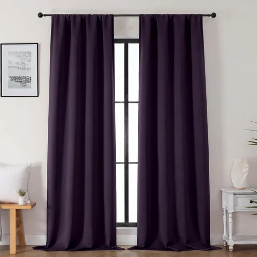 Vista 69 de Gwine Aqua Short Curtains 36 Inches Long - Small Half Window Kitchen Curtains Over Sink, Solid Blackout Curtain for Bathroom Basement Cabinet RV, 2