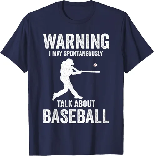 Vista 19 de Warning I May Talk About Baseball Player - Camiseta divertida de béisbol