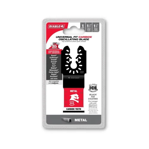 Vista 2 de Diablo Amped Steel Demon - Hoja oscilante de carburo universal para metal, dimensiones de corte de 1-1/4 pulgadas de ancho x 1‑1/2 pulgadas