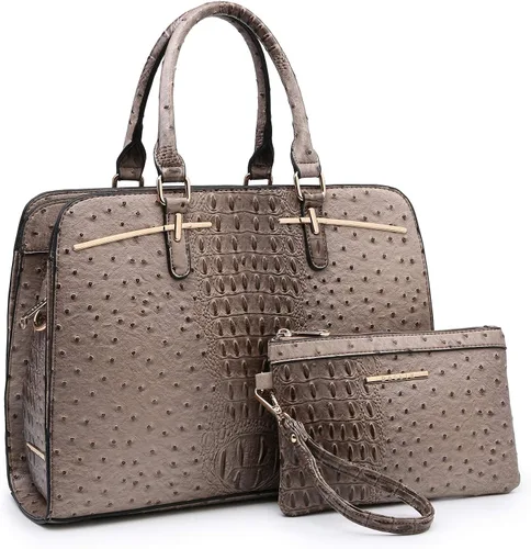 Vista 19 de Dasein - Juego de bolso y monedero para mujer, set de 2 piezas con 3 compartimentos, bolso con asa superior y correa para el hombro