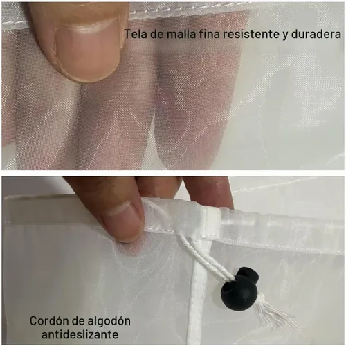 Vista 5 de Paquete de 4 bolsas de repuesto de malla al vacío XL para piscina, color blanco de 18.5 x 16.5 pulgadas