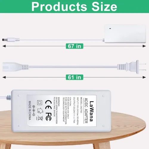 Vista 4 de Cable de alimentación compatible con la máquina de corte Cricut Maker 3, cable de repuesto de alimentación de 24 V CC compatible con adaptador
