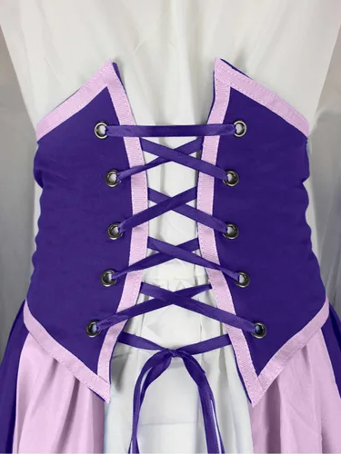 Vista 4 de Abaowedding - Vestido para mujer, medieval, renacentista, con mangas estilo trompeta, gótico, retro