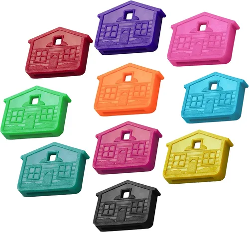 Vista 8 de Lucky Line Casas en forma de llaves para KW1 y SC1 Key Ways, verde, 5/PK (162405)