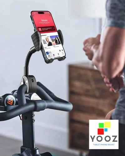 Vista 4 de Soporte de teléfono para cochecito de bebé, soporte de teléfono flexible para bicicleta, scooter, bicicleta de ejercicio, cinta de correr
