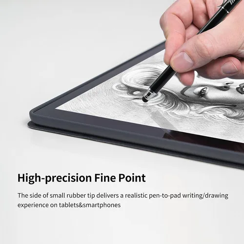 Vista 3 de Metro Lápiz capacitivo universal 2 en 1 para pantalla táctil con 20 puntas de goma de repuesto, compatible con iPad, iPhone, iPad Pro, Galaxy