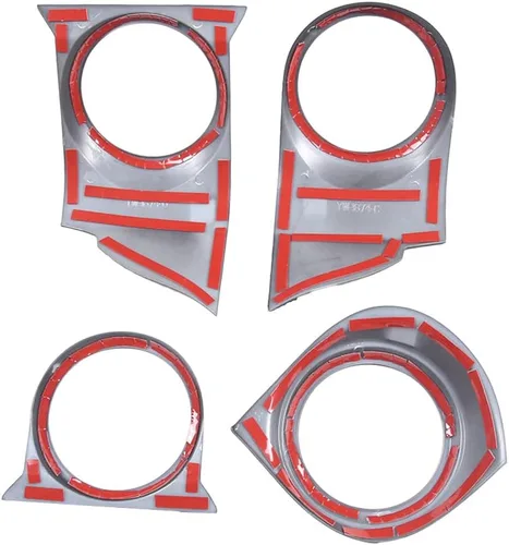 Vista 7 de 4 piezas de anillos de ventilación de aire acondicionado para consola central interior de ABS para automóvil, marco de cubierta de borde
