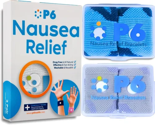 Vista 26 de P6 Bandas de mareo por movimiento para niños, pulseras para niños antináuseas, crucero por mar, viajes, enfermedades del automóvil, alivio natural