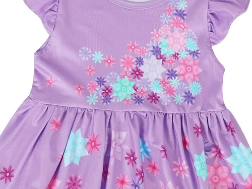 Vista 4 de HenzWorld Disfraz de Mirabel para niñas, vestido mágico de la familia IsabelaMadrigalPepa, disfraz de dibujos animados, traje de fiesta