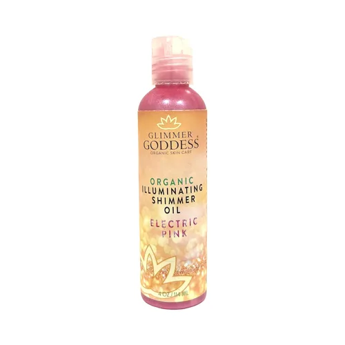 Vista 4 de GLIMMER GODDESS Aceites orgánicos iluminadores para cuerpo y cara, Bronze Babe, Radiant Glow & Hydration 4 oz.