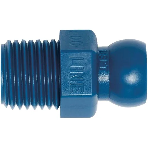 Vista 5 de Loc-Line Componente de manguera de refrigerante, copolímero de acetal, conector, 1/2" BSPT, 1/2" manguera ID (paquete de 50)
