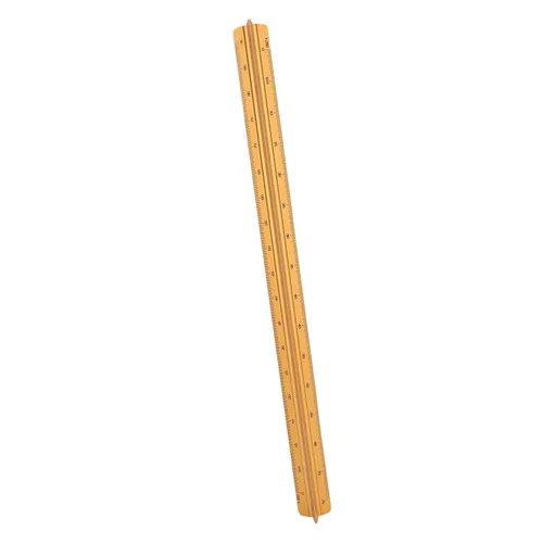 Vista 7 de Aluminum Architectural Scale Ruler, 30cm Concave Design (Gold)