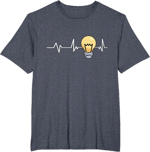 Vista 89 de Bombilla Heartbeat bombilla regalo bombilla bombilla camiseta Negro