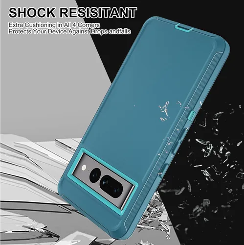 Vista 6 de Funda para Pixel 7 Pro a prueba de golpes, a prueba de polvo y caídas, protección de cuerpo completo de 3 capas [sin protector de pantalla] Funda