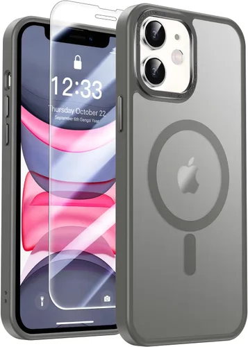 Vista 28 de SEXYMOM Funda magnética para iPhone 11 con protector de pantalla, compatible con carga inalámbrica, prueba de caídas de grado militar de 21 pies, a