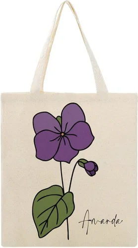 Vista 30 de Bolso de mano personalizado de la flor del nacimiento del mes del nacimiento