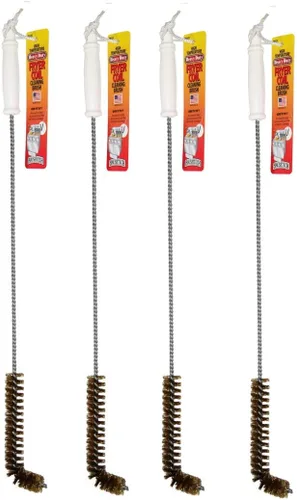 Vista 8 de FryOilSaver Co. B53C - Cepillo de limpieza para freidoras profundas, herramienta de cocina comercial en forma de L, cerdas de latón resistentes