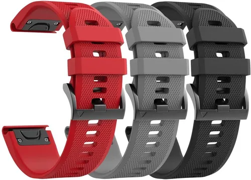 Vista 16 de ANCOOL - Correa para Garmin Fenix 5, de ajuste fácil, de silicona suave de 22 mm de ancho, correa de reloj para Garmin Fenix 5 Azul