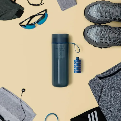 Vista 5 de PHILIPS Water GoZero - Botella de agua activa sin BPA con filtro de agua de río/lago/manantial para senderismo, campamento y fitness, filtro de agua