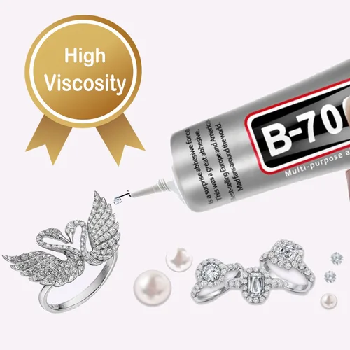 Vista 7 de 3 piezas de pegamento B7000 de 3.7 fl oz + 5 bolígrafos de punteado + 1 lápiz de cera y pinzas
