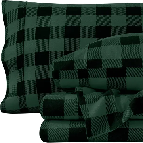 Vista 33 de Bare Home - Juego de sábanas de franela de doble cepillado para mayor suavidad y comodidad, 100 % algodón, aterciopelado, suave, pesado, bolsillo