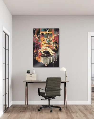Vista 6 de Universal Monsters - Juego de póster de película de 3 piezas (Drácula, Frankenstein y la momia) (tamaño: 24 "x 36" cada uno) (carteles laminados)