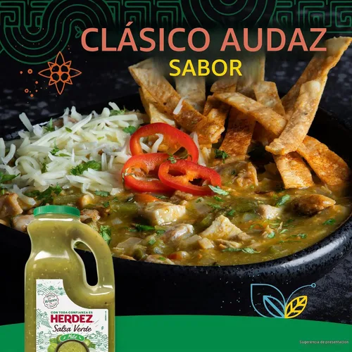 Vista 5 de HERDEZ Salsa Verde, Mild, jarra de 68 oz Salsa de tomatillo verde picante para tacos, enchiladas y salsas