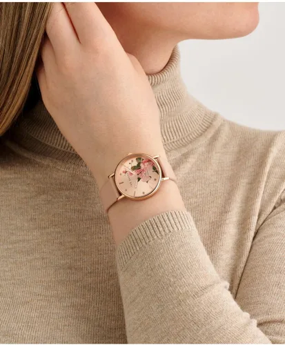 Vista 4 de Ted Baker Señoras Rosa Eco Reloj Correa De Cuero Genuino (Modelo BKPPHF3079I), Rosado, Classic