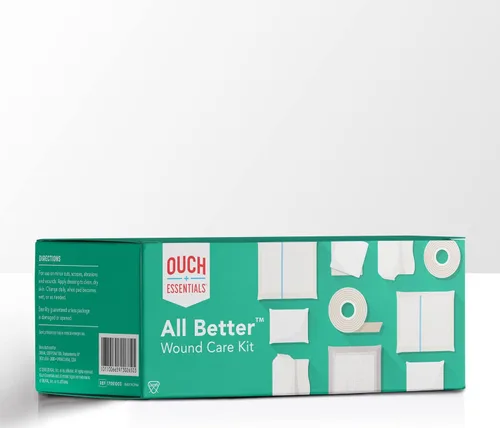 Vista 2 de Ouch Essentials Kit de cuidado de heridas, paquete de 1