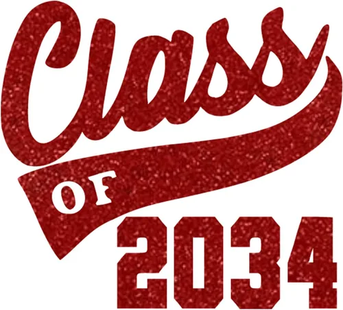 Vista 32 de Adhesivo de graduación para planchar en la clase de 2034, calcomanía para camiseta de secundaria, parche de graduación HTV para graduados