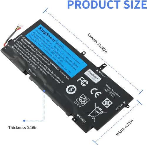 Vista 4 de 45WH BG06XL Batería para HP EliteBook 1040 G3 11.4V