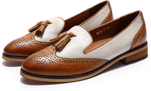 Vista 8 de Mona Flying - Mocasines de cuero planos informales para mujer