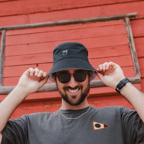 Vista 5 de Ukes Sombrero de cubo premium, fácil de empacar para aventuras de verano al aire libre, divertido diseño de cubo