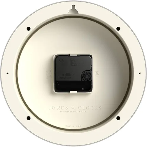 Vista 6 de JONES CLOCKS® Reloj de pared Fuze Reloj redondo pequeño Beige Diseño moderno juguetón con presencia escultórica suave Ideal para cocinas