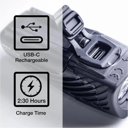 Vista 7 de NiteRider Lumina Micro - Luz delantera recargable USB-C de 950 lúmenes – 5 modos de luz LED compacta, IP64 impermeable para ciclismo de carretera