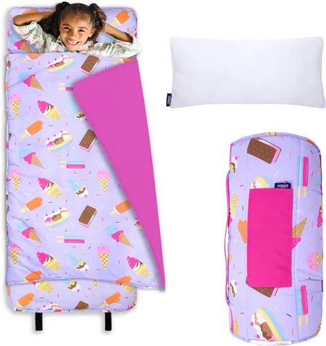 Vista 9 de Wildkin Alfombrilla para Siesta Infantil Original – Cómoda Alfombrilla para Dormir con Almohada, Ideal para Escuela y Viajes