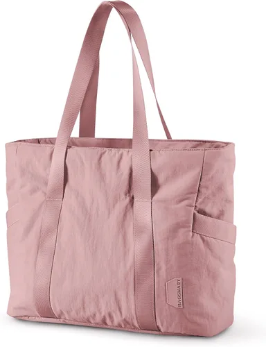 Vista 16 de BAGSMART Bolsa de mano para mujer, bolsa de mano con cremallera, bolsa de trabajo con compartimentos, bolsa de hombro para enfermera, para viajes