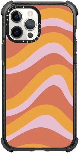 Vista 25 de Funda Ultra Impact de CASETiFY para iPhone 12 Pro Max - Bearly Awake - Negro transparente claro