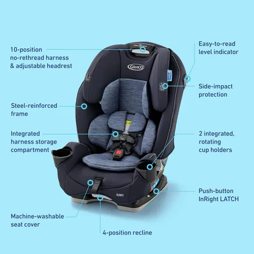 Vista 8 de Graco SlimFit - Asiento convertible 3 en 1, Silas