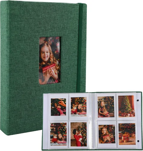 Vista 15 de Polaroid - Álbum de fotos, pequeño libro de imágenes con capacidad para 280 fotos, libro de recuerdos azul para imágenes de 2 x 3 pulgadas, álbum