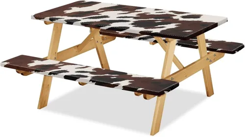 Vista 11 de Funda de mesa de picnic con fundas de banco, resistente al viento, resistente a las manchas, mantel de camping y accesorios de viaje, juego de 3
