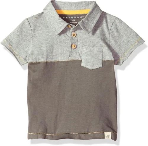 Vista 11 de Burt's Bees Baby Camisetas para Bebés Niños, Camisetas de Manga Corta y Larga con Cuello en V y Cuello Redondo para Bebés y Niños Pequeños, 100% Nube