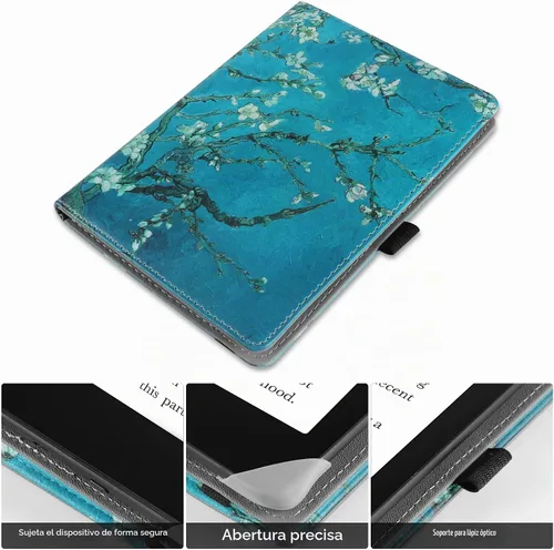 Vista 2 de HGWALP Funda universal para lectores electrónicos de 6-6.8-7 pulgadas, funda Paperwhite con correa de mano compatible con todos los libros
